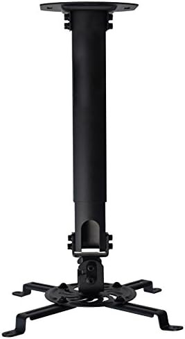 Black adjustable height ceiling projector mount