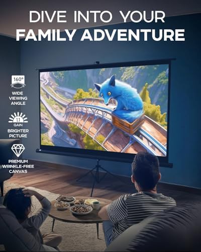 Standing 100 inch movie and presentation screen — photo 2