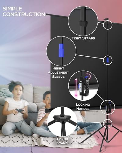 Standing 100 inch movie and presentation screen — photo 4