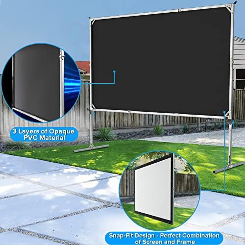 Three layer PVC outdoor projector screen 120 in — photo 4