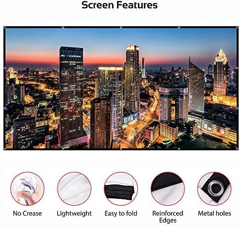 Foldable portable projector screen 100 in — photo 3