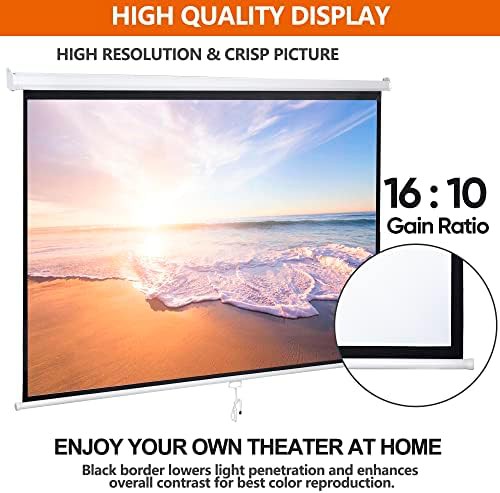 Wide format manual pull down screen 100 in — photo 4