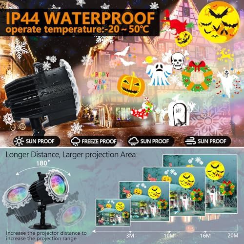 Outdoor Halloween light projector with 8 images — photo 4