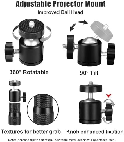 Black adjustable projector ceiling mount — photo 3