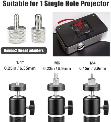 Black adjustable projector ceiling mount — photo 4