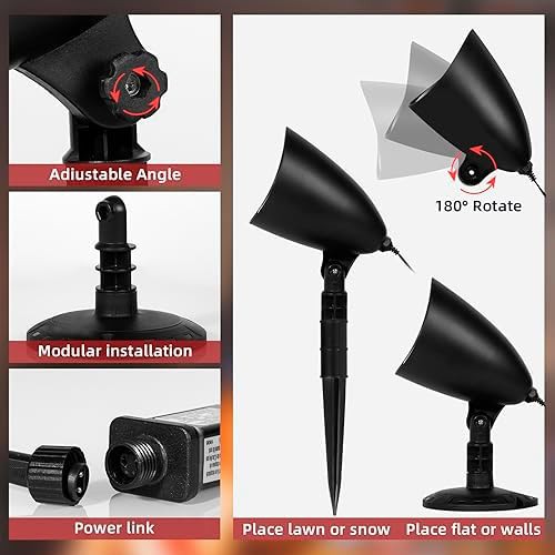 Red skull Halloween projector light — photo 4