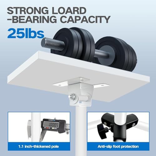 White tripod stand for projectors and laptops — photo 4