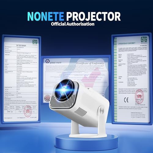 Rotatable white mini smart projector — photo 3