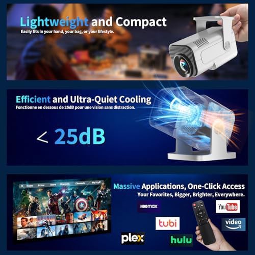 Rotatable white mini smart projector — photo 5