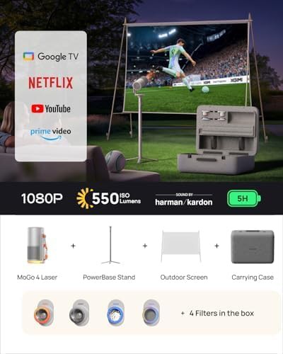 Laser outdoor projector with powerbase stand — photo 3