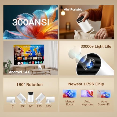 Portable smart projector with auto keystone correction — photo 4