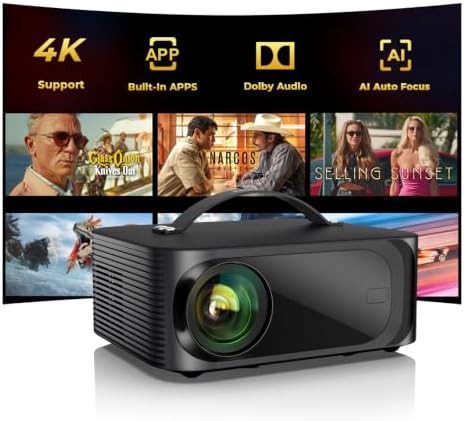 Smart outdoor projector with AI auto focus