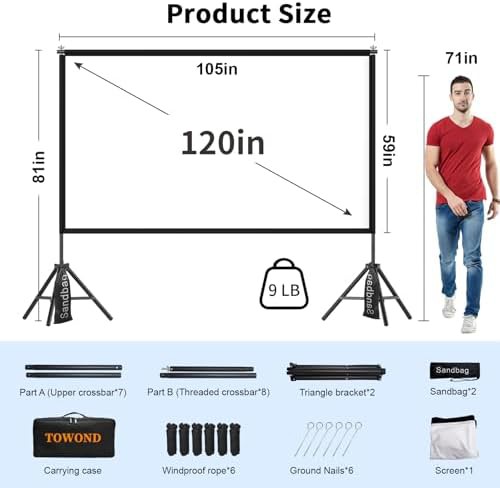 Rear and front projection screen 120 in — photo 5