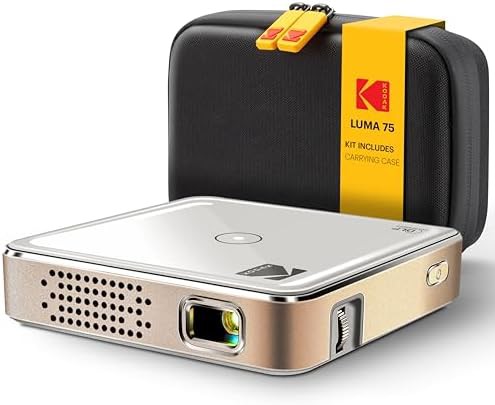 White rechargeable portable movie projector