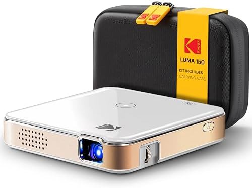 White mini projector with wireless mirroring