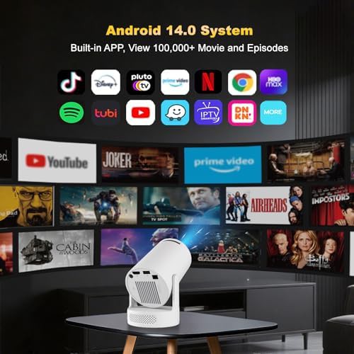 Mini Android 14 portable projector for bedrooms — photo 3