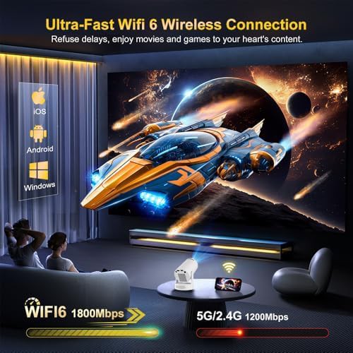 Mini Android 14 portable projector for bedrooms — photo 4