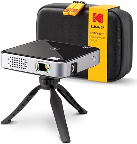 Battery powered gaming mini projector in black