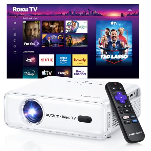 Roku TV D1R Smart Portable Outdoor Projector with WiFi and Bluetooth