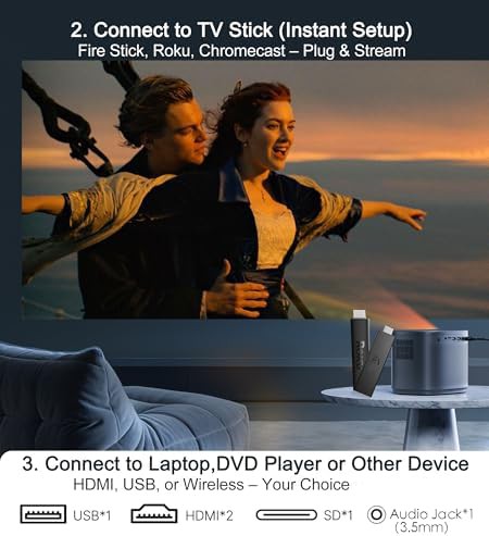 Mini home HD portable projector — photo 5