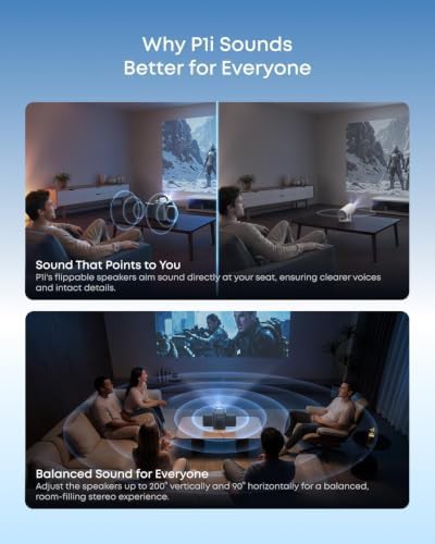 Full HD projector with flippable speaker — photo 3