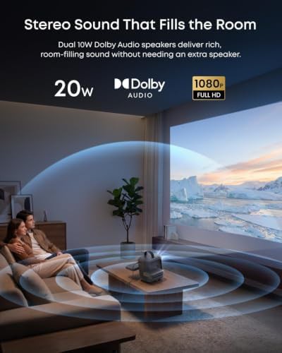 Full HD projector with flippable speaker — photo 4