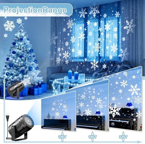 Rotating snowflake and Christmas light projector — photo 4