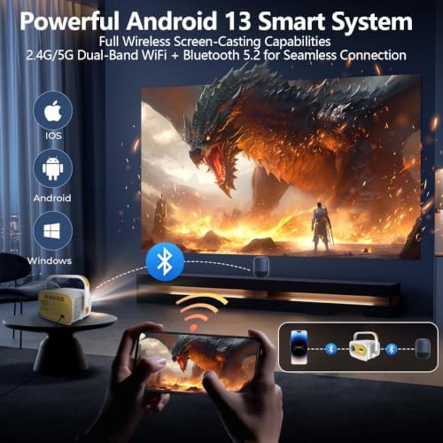 Outdoor 1080p wifi bluetooth projector — photo 3