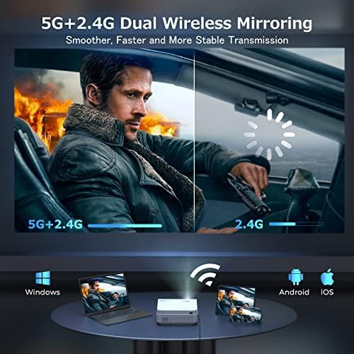 Portable 1080p wifi projector with speaker — photo 3