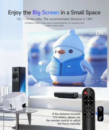 Smart mini projector with Android 14 and 1080p — photo 5