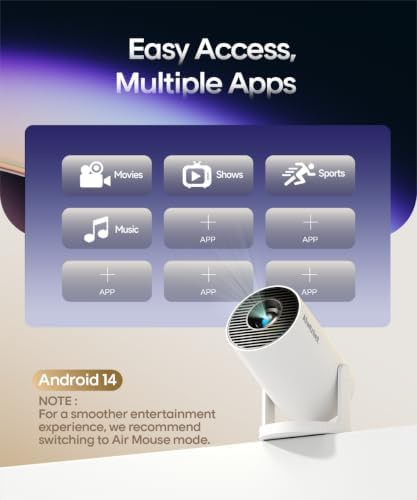 Mini smart projector with auto keystone and WiFi 6 — photo 5