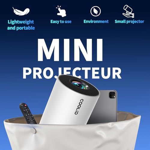 White rotatable auto keystone projector — photo 5