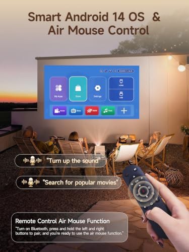 Rotating smart bedroom projector with auto focus — photo 4