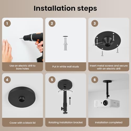 Gray mini projector ceiling mount — photo 4