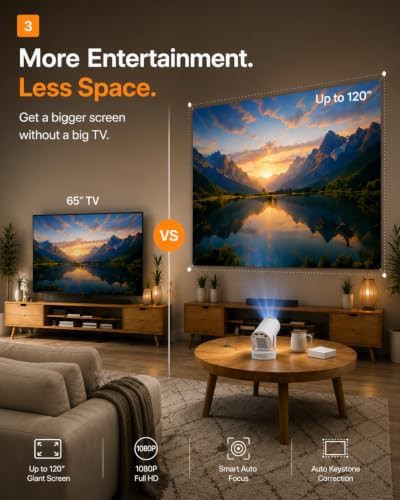 Rotatable mini projector with WiFi 6 — photo 4