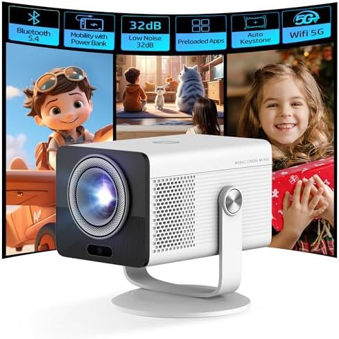 Mini smart projector with USB-C power