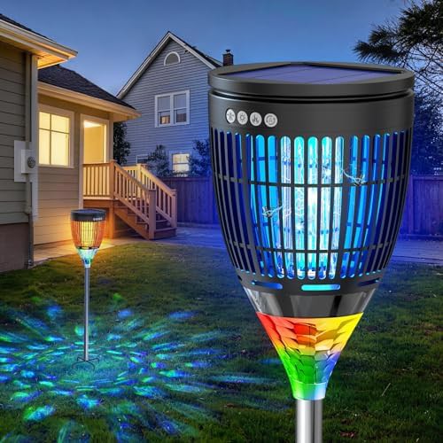 RGB projector solar mosquito zapper light