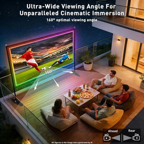 Outdoor 120 inch screen with RGB lights — photo 4