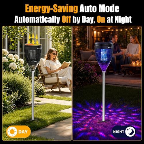 Solar bug zapper with flame projector light — photo 5