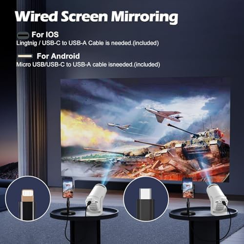 Rotatable mini projector with WiFi 6 — photo 4