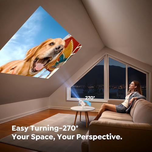 Portable rotating mini projector with Android 14 — photo 4