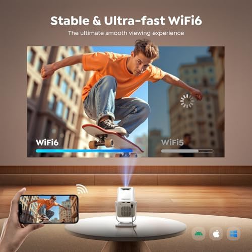 Portable rotating mini projector with Android 14 — photo 5
