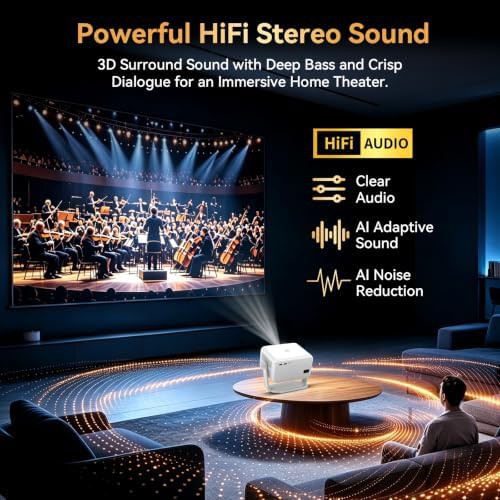 Smart projector with 360 degree rotatable stand — photo 5