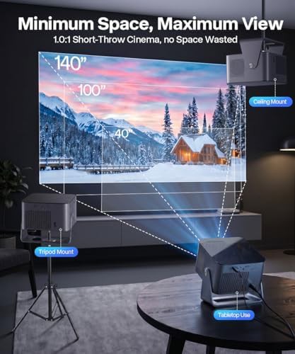 Mini native 1080p projector with built-in speaker — photo 5