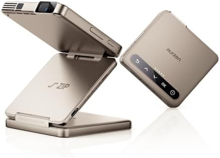 Gold tri-fold pocket mini projector