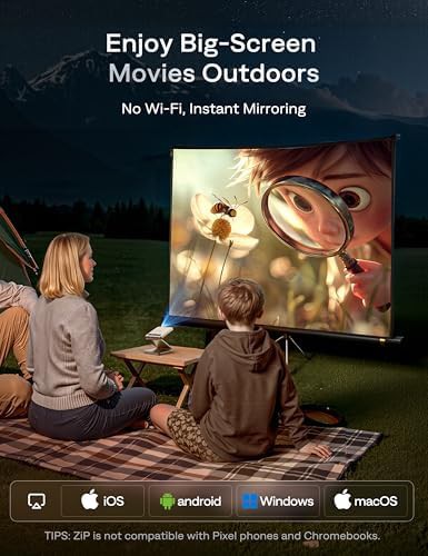 Gold tri-fold pocket mini projector — photo 4