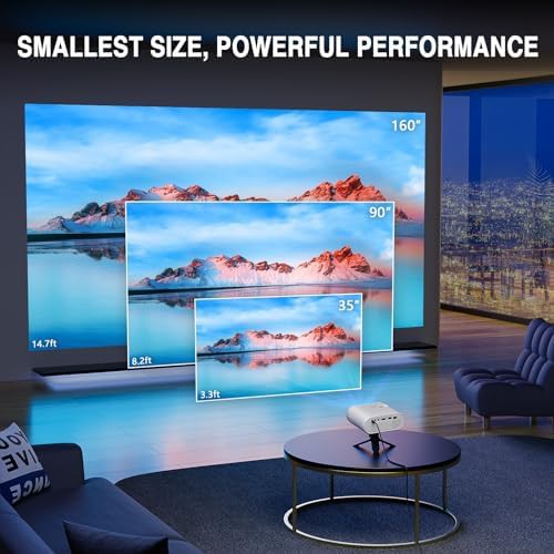 Mini 1080p video projector with tripod — photo 3
