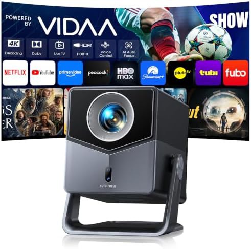 Short throw 4K projector with VIDAA smart TV