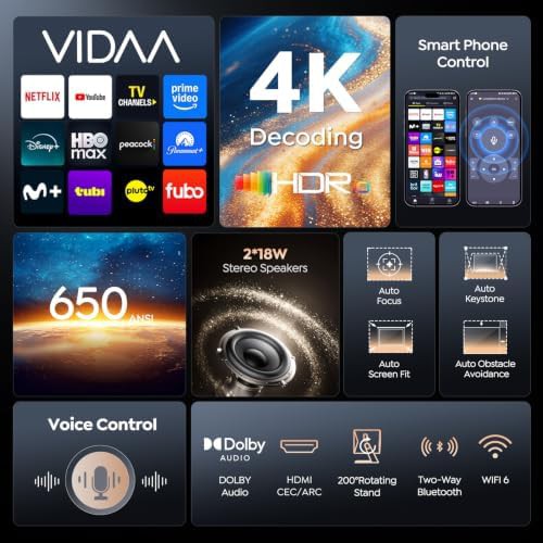 Short throw 4K projector with VIDAA smart TV — photo 3