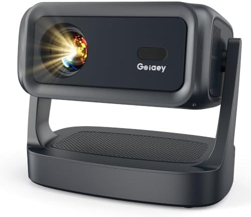 Mini outdoor projector with rotating stand